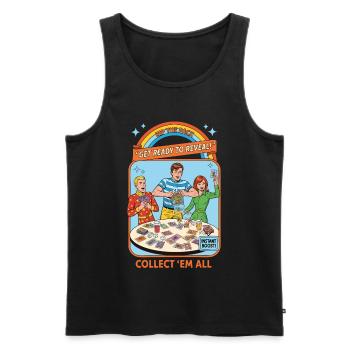 Reiß das Pack auf, mach dich bereit, sie zu enthüllen, sammle sie alle - Männer Premium Bio Tank Top - Schwarz - Vorne - Michal (187cm)