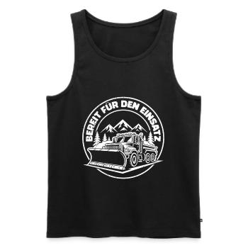 Winter service READY FOR USE Fun - Men's Premium Organic Tank Top - black - Front - AI Model Male 178 light (178cm)