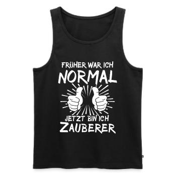 Zauberer - Männer Premium Bio Tank Top - Schwarz - Vorne - AI Model Male 178 light (178cm)