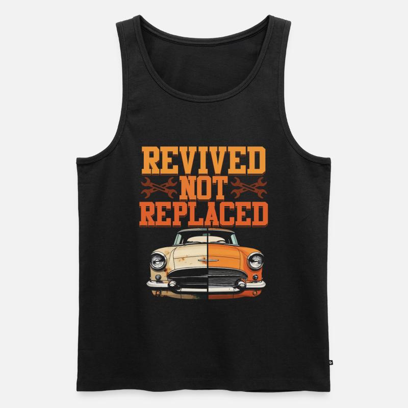 Auto Restauration Revived Not Replaced - Männer Premium Bio Tank Top - Schwarz