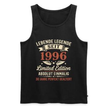 30e anniversaire 1996 Legend Vintage Gift - Débardeur bio Premium Homme - noir - Devant - Michal (187cm)
