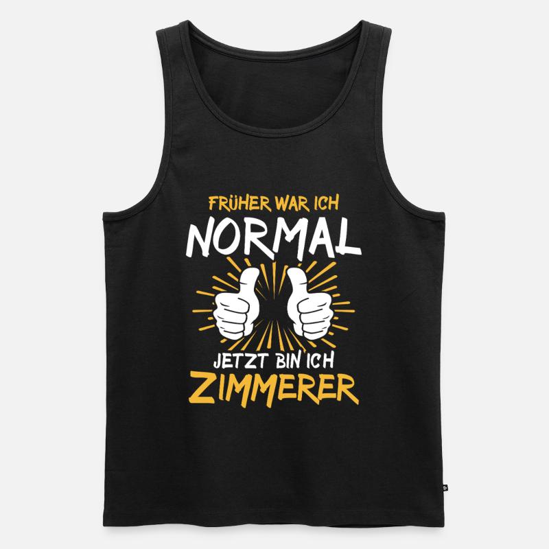 Zimmerer Spruch - Männer Premium Bio Tank Top - Schwarz