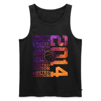 LIMITED EDITION 2014 BASKETBALL 12TH BIRTHDAY - Men's Premium Organic Tank Top - black - Front - Michal (187cm)