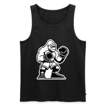 Résumé audacieux du Boxeur Gorilla - Débardeur bio Premium Homme - noir - Devant - AI Model Male 178 light (178cm)
