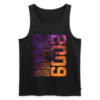 LIMITED EDITION 2009 BASKETBALL 17TH BIRTHDAY - Men's Premium Organic Tank Top - black - Front - Michal (187cm)