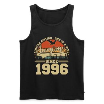 1996 Vintage Vintage Birthday Retro Gift - Men's Premium Organic Tank Top - black - Front - Michal (187cm)