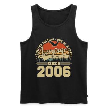 2006 Vintage Vintage Birthday Retro Gift - Men's Premium Organic Tank Top - black - Front - Michal (187cm)