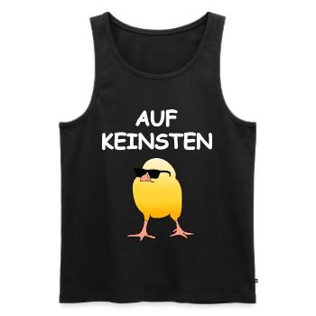 On no chick - Men's Premium Organic Tank Top - black - Front - AI Model Male 178 light (178cm)