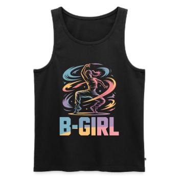 B-Girl Breakdance Streetstyle Rétro Design - Débardeur bio Premium Homme - noir - Devant - Michal (187cm)