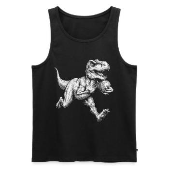 American Football Dinosaurier Herren Kinder Jungen - Männer Premium Bio Tank Top - Schwarz - Vorne - AI Model Male 178 light (178cm)