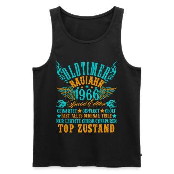 60th Birthday 60 Years Decoration 1965 Gift Funny - Men's Premium Organic Tank Top - black - Front - AI Model Male 178 light (178cm)