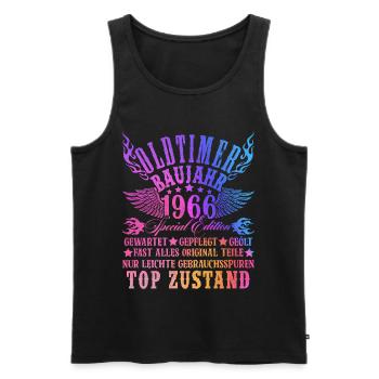 60th Birthday 60 Years Decoration 1965 Gift Funny - Men's Premium Organic Tank Top - black - Front - AI Model Male 178 light (178cm)