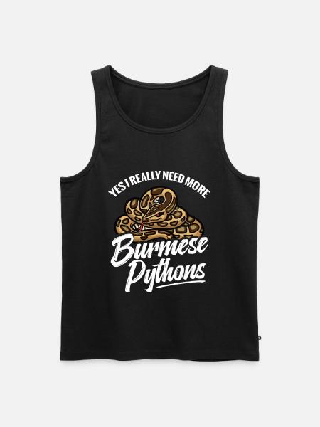 Python-Liebhaber Schlangen-Mama Terrarium-Reptilien-Papa - Männer Premium Bio Tank Top - Schwarz