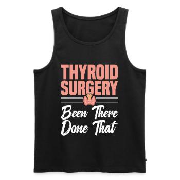 Articles pour la chirurgie d’ablation de la thyroïde Réparation de la thyroïde - Débardeur bio Premium Homme - noir - Devant - AI Model Male 178 light (178cm)