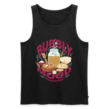 Sourdough Bubbly Mood Bread Baking Baker - Männer Premium Bio Tank Top - Schwarz - Vorne - AI Model Male 178 light (178cm)
