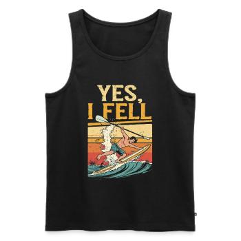 Stand Up Paddle Yes I Fell - Men's Premium Organic Tank Top - black - Front - Michal (187cm)