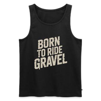 Born to Ride Gravel – Gravel Bike - Men's Premium Organic Tank Top - black - Front - Michal (187cm)