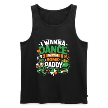 I wanna dance with Some-Paddy | St Patrick's Day - Männer Premium Bio Tank Top - Schwarz - Vorne - AI Model Male 178 light (178cm)