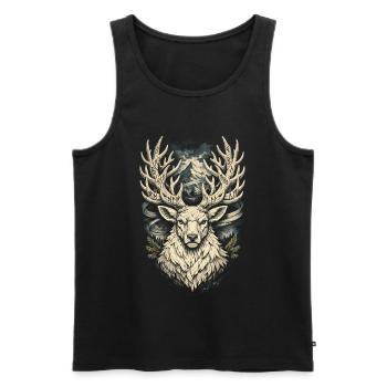 Skandinavisch Wikinger - Männer Premium Bio Tank Top - Schwarz - Vorne - AI Model Male 178 light (178cm)