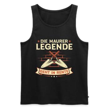 Mason Legend in Retirement Retirement Gift - Men's Premium Organic Tank Top - black - Front - Michal (187cm)