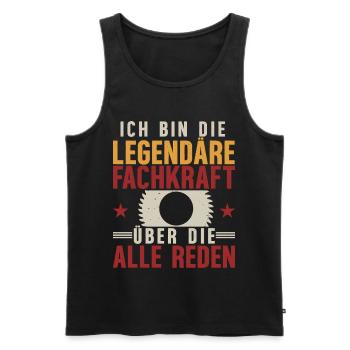 Legendary Professional Workplace Humor Job Fun - Men's Premium Organic Tank Top - black - Front - Michal (187cm)