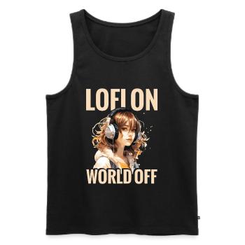  Lofi Jazz Mix for Studying Relaxation Music Lofi - Men's Premium Organic Tank Top - black - Front - Michal (187cm)