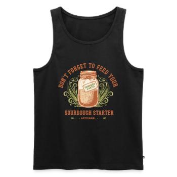 Sourdough approach do not forget to feed bread - Men's Premium Organic Tank Top - black - Front - Michal (187cm)