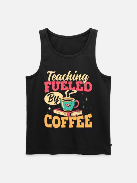 Der Unterricht Wird Von Kaffeepädagogen - Männer Premium Bio Tank Top - Schwarz