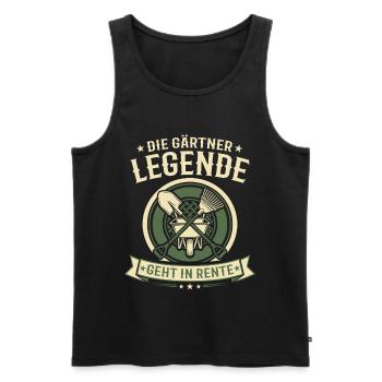 Gärtner Legende in Rente Ruhestand Geschenk - Männer Premium Bio Tank Top - Schwarz - Vorne - Michal (187cm)