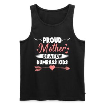 Stolze Mutter der dummen Kinder Lustiges Mama-Shirt - Männer Premium Bio Tank Top - Schwarz - Vorne - AI Model Male 178 light (178cm)