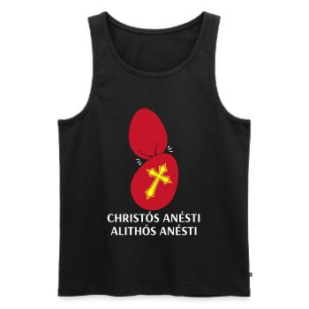 Orthodoxes Ostern Christos Anesti Alithos Anesti - Männer Premium Bio Tank Top - Schwarz - Vorne - Michal (187cm)