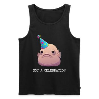 Blobfisch Not A Celebration - Männer Premium Bio Tank Top - Schwarz - Vorne - AI Model Male 178 light (178cm)
