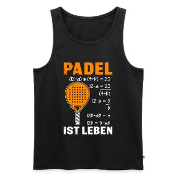 PADEL IST LEBEN Padelspiel Padel Lustiges - Männer Premium Bio Tank Top - Schwarz - Vorne - AI Model Male 178 light (178cm)