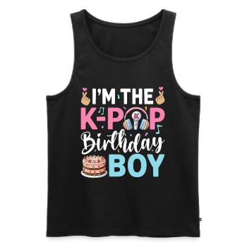 I'm The K-Pop Birthday Boy - Men's Premium Organic Tank Top - black - Front - AI Model Male 178 light (178cm)