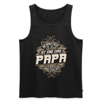 Informatiker Papa - Männer Premium Bio Tank Top - Schwarz - Vorne - AI Model Male 178 light (178cm)