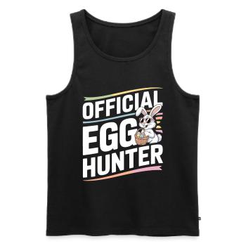 Official Egg Hunter Easter Bunny Easter Humor - Men's Premium Organic Tank Top - black - Front - Michal (187cm)