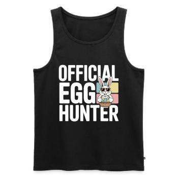 Official Egg Hunter Easter Bunny Easter Humor - Men's Premium Organic Tank Top - black - Front - Michal (187cm)