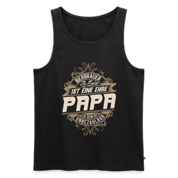 Bierbrauer Papa - Männer Premium Bio Tank Top - Schwarz - Vorne - AI Model Male 178 light (178cm)