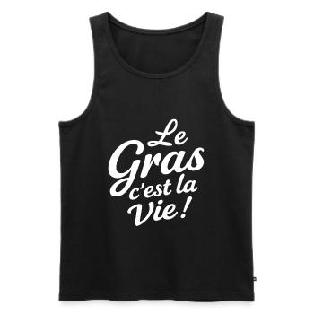 Fett ist Leben Geschenk Liebhaber Gutes Essen - Männer Premium Bio Tank Top - Schwarz - Vorne - AI Model Male 178 light (178cm)
