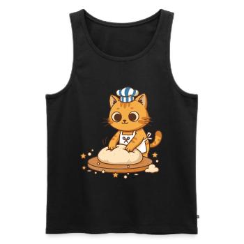 Sourdough Bread Baking Baker Sourdough Starter Jar - Männer Premium Bio Tank Top - Schwarz - Vorne - AI Model Male 178 light (178cm)