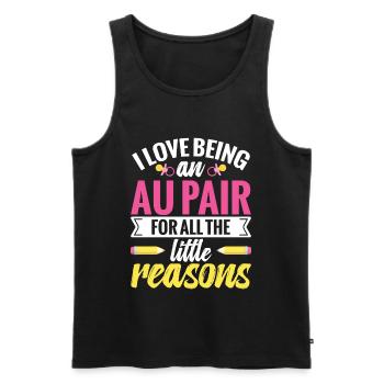  Au Pair Worker Appreciation Nanny Babysitter Au - Men's Premium Organic Tank Top - black - Front - AI Model Male 178 light (178cm)