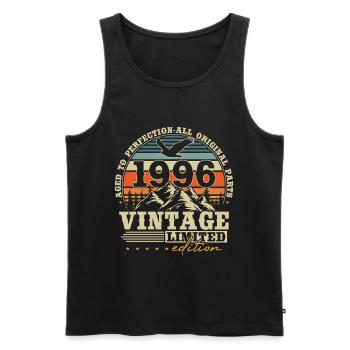 Vintage 1996 Vinatge Birthday Gift Retro - Men's Premium Organic Tank Top - black - Front - Michal (187cm)