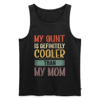 Meine Tante ist cooler als meine Mutter lustiges Kinder-Tee Geschenk - Männer Premium Bio Tank Top - Schwarz - Vorne - Michal (187cm)