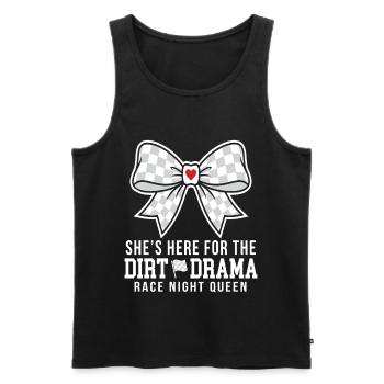 Dirt Drama Race Night Queen Bow - Men's Premium Organic Tank Top - black - Front - Michal (187cm)