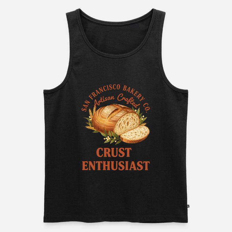 Sourdough Bread Baking Sourdough Starter Crust - Männer Premium Bio Tank Top - Schwarz