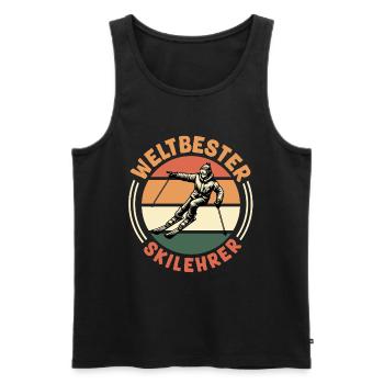 Skifahren WELTBESTER SKILEHRER Lustiges - Männer Premium Bio Tank Top - Schwarz - Vorne - Michal (187cm)