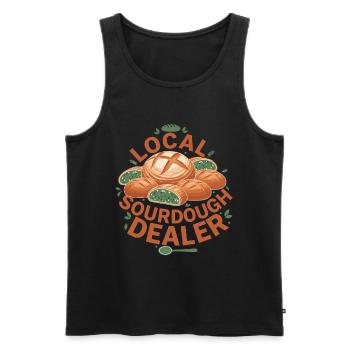 Local Sourdough Dealer Bread Baking Baker - Men's Premium Organic Tank Top - black - Front - AI Model Male 178 light (178cm)