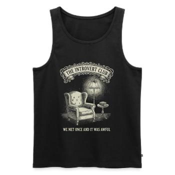 Introvert Club Lustig - Männer Premium Bio Tank Top - Schwarz - Vorne - Michal (187cm)