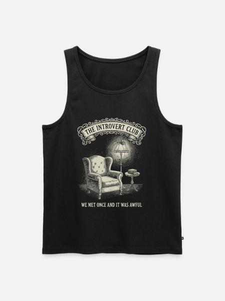 Introvert Club Funny - Men's Premium Organic Tank Top - black