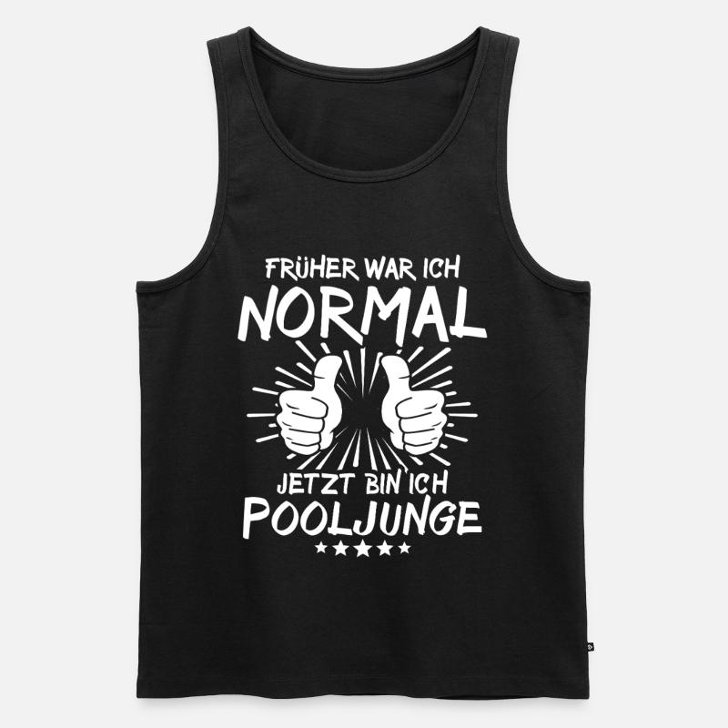 Pooljunge - Männer Premium Bio Tank Top - Schwarz